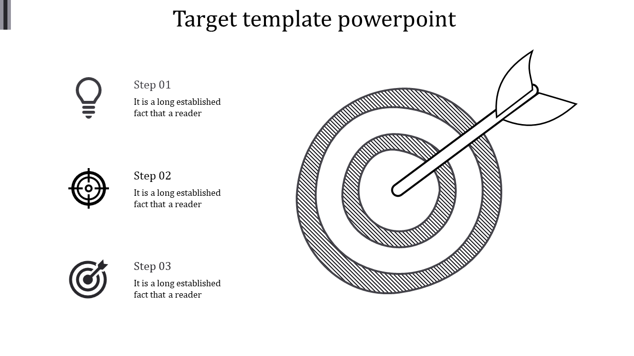 target template powerpoint-gray